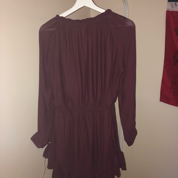 Red-Violet Ruffled Dress - Picture 4 of 4